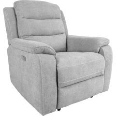 Recliner armchair MIMI electric, silver grey