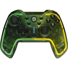Pad Canyon GPW-02, Bluetooth Controller with built-in 800mah battery, BT 5.0, 2M Type-C charging cable , Bluetooth Gamepad for Nintendo Switch / Android / Windows ( RGB Lighting ),152*110*55mm, 232g, black Spēļu kontrolieri
