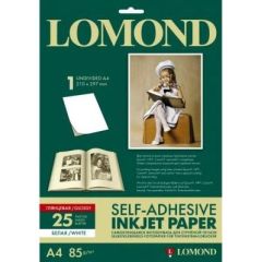 Lomond Self Adhesive Inkjet Photo Paper Glossy A4, 25 sheets