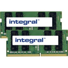 Integral 32GB (2X16GB) LAPTOP RAM MODULE KIT DDR4 2133MHZ PC4-17000 UNBUFFERED NON-ECC SODIMM 1.2V 1GX8 CL15, 32 GB, 2 x 16 GB, DDR4, 2133 MHz, 260-pin SO-DIMM