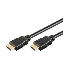 Goobay Kabelis HDMI-HDMI 19pin spraudnis 1 m melns HDMI vadi
