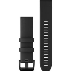 Garmin watch strap QuickFit 22mm, black silicone/stainless steel