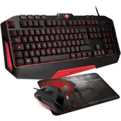 Spirit Of Gamer Gaming Pack 3 in 1 Keyboard + Mouse + Pad Black