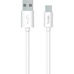 Data Cable USB to Type-C 25W 1m By Fonex White