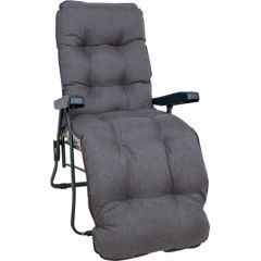Deck chair BADEN-BADEN brownish gray pad