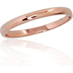 Золотое обручальное кольцо #1100541(Au-R), Красное Золото 585°, Размер: 19.5, 1.38 гр.