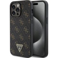 Guess Apple  iPhone 15 Pro Max 4G Triangle Metal Logo Black