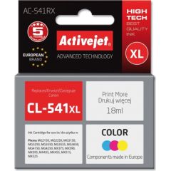 Activejet Ink cartridge AC-541RX (replacement for Canon CL-541XL; Premium; 18 ml; color) Tintes printeru izejmateriāli