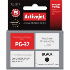 Activejet AC-37R Ink cartridge (replacement for Canon PG-37; Premium; 12 ml; black) Tintes printeru izejmateriāli
