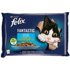 Purina Felix Fantastic country flavors in jelly, salmon, trout with vegetables -(4x 85 g)