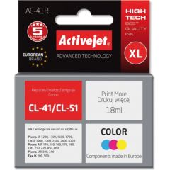 Activejet AC-41R ink (replacement for Canon CL-41/CL-51; Premium;18 ml; color) Tintes printeru izejmateriāli
