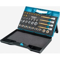 Hazet tool set TORX 1557/35, 35 pieces, socket wrench (1/4 + 1/2)