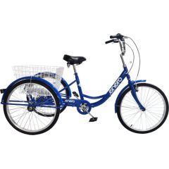 Enero Rower 3-kołowy 24" rehabilitacyjny 6-biegowy niebieski