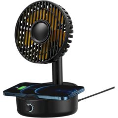 Baseus WXYZ-B01 galda ventilators ar bezvadu uzlādi melns Ventilatori