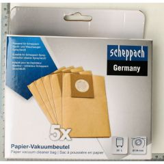 Papīra putekļu maisi putekļsūcējam Scheppach SprayVac20; 5 gab.