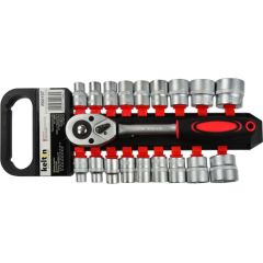 Muciņu atsl. komp. ar rev. atsl. 1/2'' 8-32mm (19gab) Keltin K00107 GEKO Atslēgu komplekti