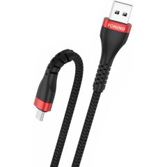 Cable USB to Micro USB Foneng, x82 Armoured 3A, 1m (black)
