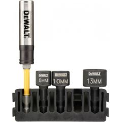 Uzgriežņa galviņu komplekts DeWalt DT70826-QZ; 8-10 mm; 3 gab. + Magnētisks turētājs Mehāniskie instrumenti