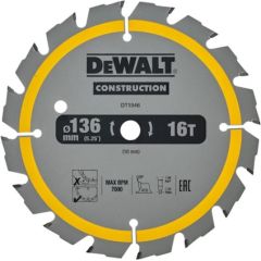 Griešanas disks DeWalt DT1946-QZ; 136x10 mm; Z16 Zāģripas