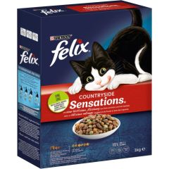 PURINA Felix Countryside Sensations Beef - dry cat food - 1kg