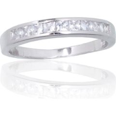 Серебряное кольцо #2101844(PRh-Gr)_CZ, Серебро 925°, родий (покрытие), Цирконы, Размер: 18, 2.2 гр.