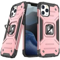 Wozinsky Apple  iPhone 13 rose Ring Armor Case Kickstand Tough Rugged Cover Pink