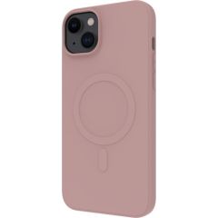 Apple iPhone 15 Plus MagSafe Soft Touch Cover By Muvit Chalk Pink
