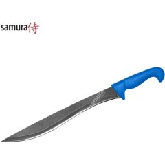 Samura SULTAN Pro Stonewash Yatagan нож с Синей ручкой 301mm из  AUS-8 Японской стали 59 HRC