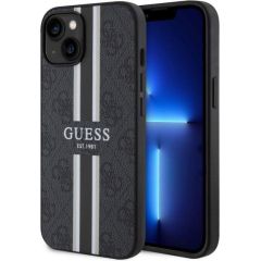 Guess Apple  iPhone 15 Case Cover 4G Printed Stripes Black