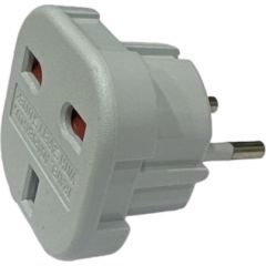 CP UK1 Strāvas ligzdas pāreja - no UK 3pin uz Euro Ligzdu - UK uz EU adapteris Balts (OEM) Telefonu lādētāji 220v