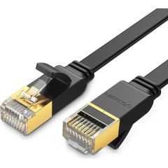 Flat network cable UGREEN NW106 Ethernet RJ45, Cat.7, STP, 10m (Black)