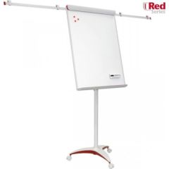 2X3 Balta magnētiska tāfele Mobilechart Pro Red 70x100 ar statīvu