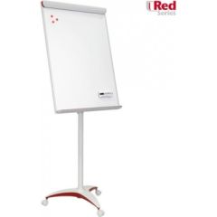 2X3 Balta magnētiska tāfele Mobilechart Red 70x100 ar statīvu TF17