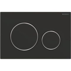 Geberit taustiņš Sigma20 New, 246x164 mm, matēts melns ar “easy-to-clean” pārklājumu / hroms