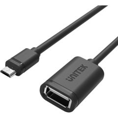 UNITEK Y-C438GBK USB cable 0.2 m USB 2.0 Micro-USB B USB A Black