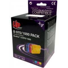 Tintes kārtridžs Uprint Brother LC970 BK / C / M / Y PACK 4 Tintes printeru izejmateriāli