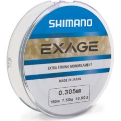 Spoles Shimano Exage, 150m, 0.305mm, 7.5kg, pelēkas krāsas