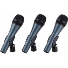 SENNHEISER 3PACK E835, MICROPHONE SET WITH 3X E 835, VOCAL MICROPHONE, DYNAMIC, CARDIOID, INCLUDING MICROPHONE BRACKET AND CASES