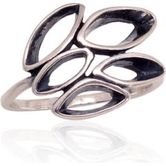 Серебряное кольцо #2101765(POx-Bk), Серебро 925°, оксид (покрытие), Размер: 18.5, 2.8 гр.