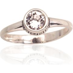 Серебряное кольцо #2101758(POx-Bk)_CZ, Серебро 925°, оксид (покрытие), Цирконы, Размер: 17.5, 1.6 гр.