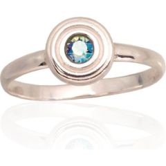 Серебряное кольцо #2101755_SV-MIXB, Серебро 925°, Кристаллы, Размер: 15.5, 1.3 гр.