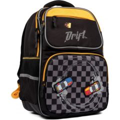 Skolas mugursoma S-105 "Maxdrift", melna/dzeltena Mugursomas