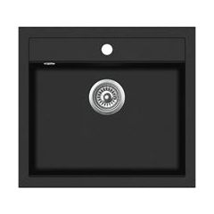 Aquasanita Granīta izlietne 565x510 Black