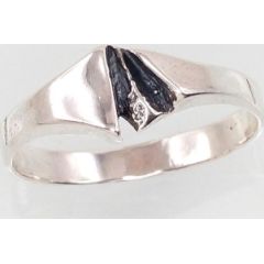 Серебряное кольцо #2101389(POx-Bk), Серебро 925°, оксид (покрытие), Размер: 16.5, 2.2 гр.