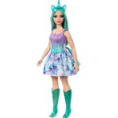 Lalka Barbie Mattel Jednorożec Lalka Fioletowo-turkusowy strój HRR15
