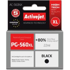 Activejet AC-560NX Printer Ink for Brother, Replacement Canon PG-560XL; Supreme; 22 ml; black Tintes printeru izejmateriāli