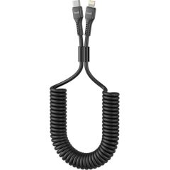 USB-C to Lightning spring cable Budi, 1.8m, 20W