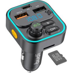 Car transmitter Budi T05, 2 x USB + USB-C