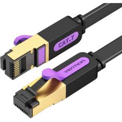 Flat Network Cable UTP CAT7 Vention ICABI RJ45 Ethernet 10Gbps 3m Black