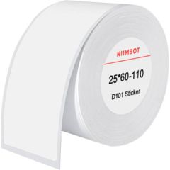 Thermal labels Niimbot stickers 25x60 mm, 110 pcs (White)